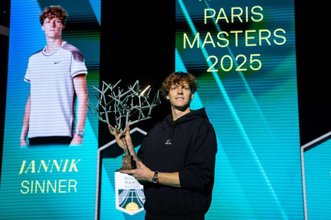 Sinner đã vô địch Rolex Paris Masters