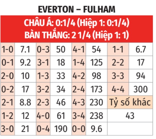 Everton vs Fulham