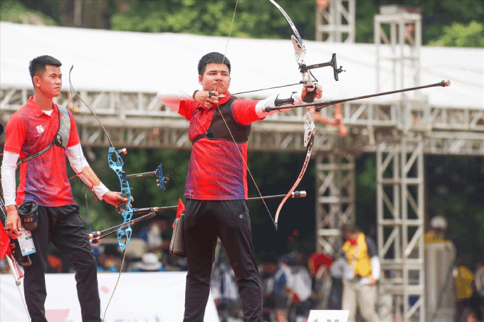 Đội tuyển Bắn cung Việt Nam tại SEA Games 31. - Ảnh: Thanh Vũ