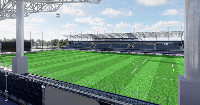 Bên trong sân vận động mới của Campuchia