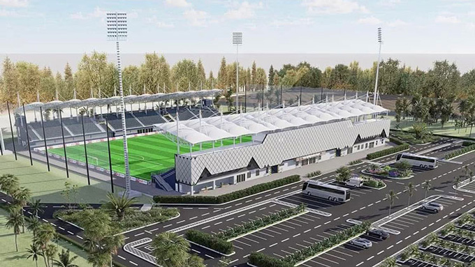 Bản thiết kế kiến trúc chi tiết sân vận động Kork Thlork, nơi đặt trụ sở mới của Liên đoàn Bóng đá Campuchia (FFC)