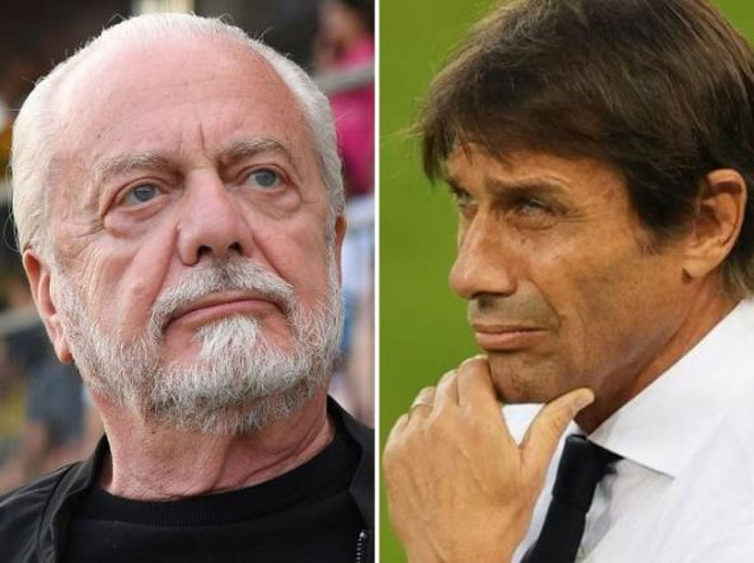 Conte chuẩn bị có cuộc họp với chủ tịch De Laurentiis sau chuỗi phong độ kém cỏi của Napoli