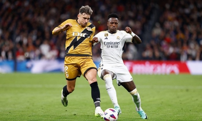 "Tia chớp" của Rayo Vallecano từng nhiều lần khiến Vini "tắt điện".