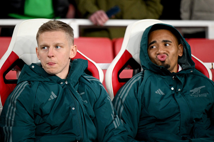 Zinchenko và Jesus không còn tương lai tại Arsenal