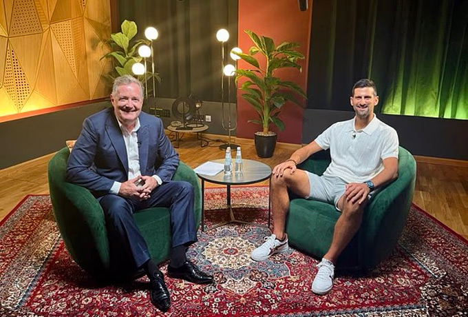 Novak Djokovic chấp nhận lời xin lỗi của Piers Morgan