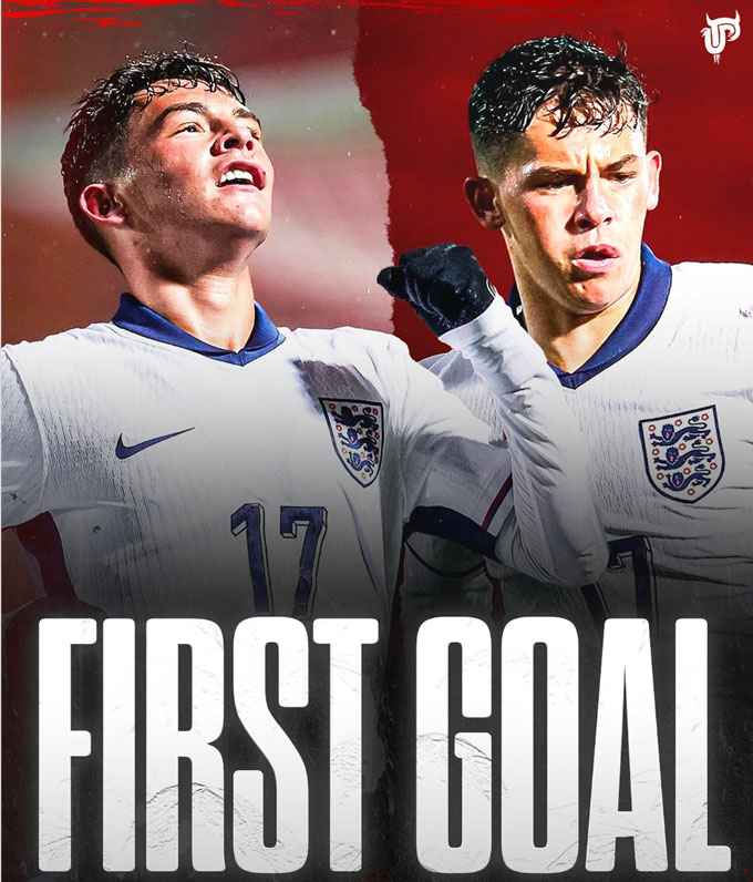 Lacey vừa có bàn đầu tiên cho U20 Anh