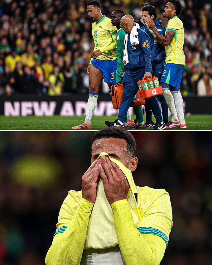 Gabriel cũng bị đau trong trận đấu mới đây cùng ĐT Brazil