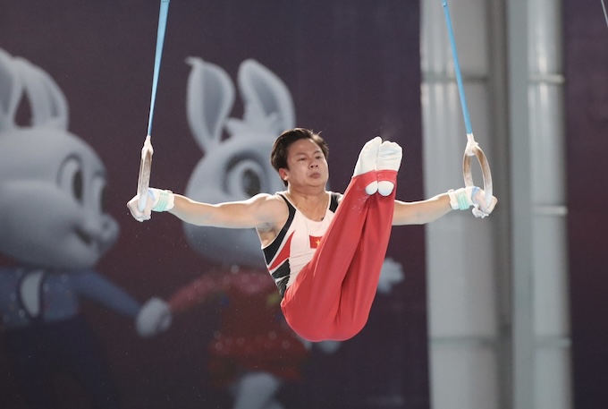 Khánh Phong, hy vọng vàng của TDDC Việt Nam ở nội dung vòng treo - Ảnh: Đức Cường