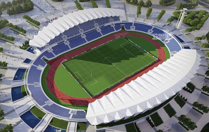 Phối cảnh sân vận động Thái Nguyên. Ảnh: Báo Thái Nguyên