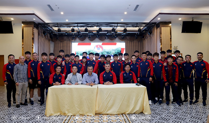 U17 Việt Nam đặt mục tiêu giành vé tham dự VCK U17 châu Á 2026 - Ảnh: VFF
