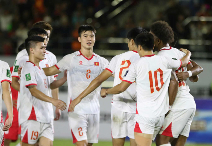 ĐT Việt Nam đã vượt qua Lào với tỉ số 2-0. - Ảnh: Nhật Đoàn