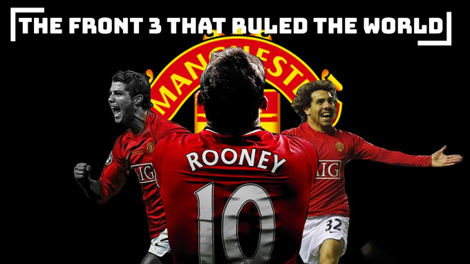 Bộ ba Ronaldo - Rooney - Tevez của MU