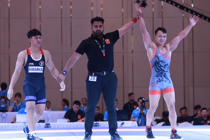 Vật là môn mang về nhiều HCV nhất cho đoàn Việt Nam ở 2 kỳ SEA Games vừa qua - Ảnh: Minh Tuấn 