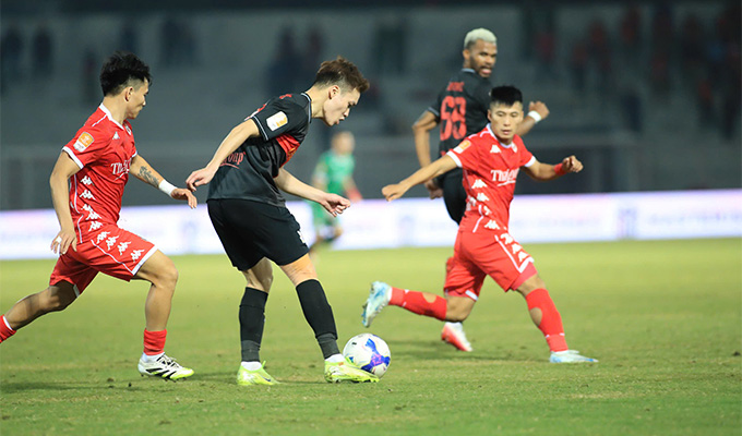 Hoàng Đức và các đồng đội đang là ứng viên sáng giá cho 2 chức vô địch giải quốc nội mùa này - Ảnh: Phan Tùng 