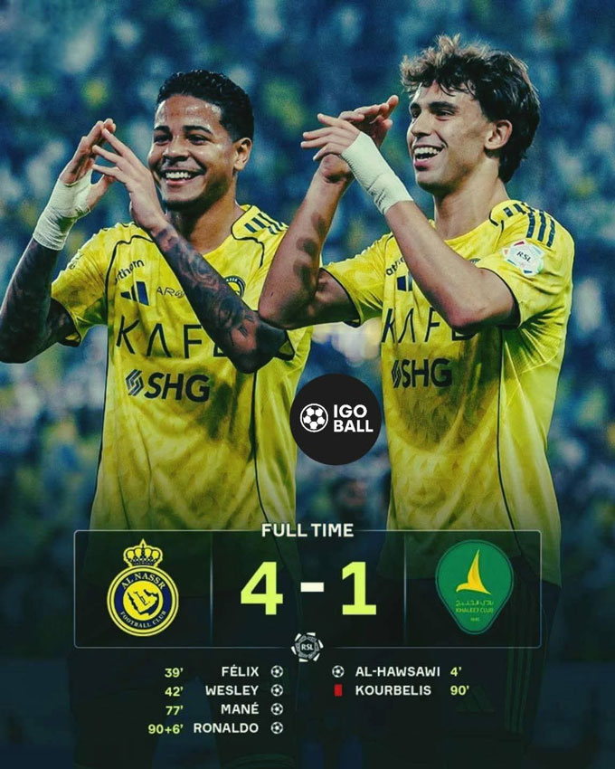 Al Nassr đại thắng trước Al Khaleej