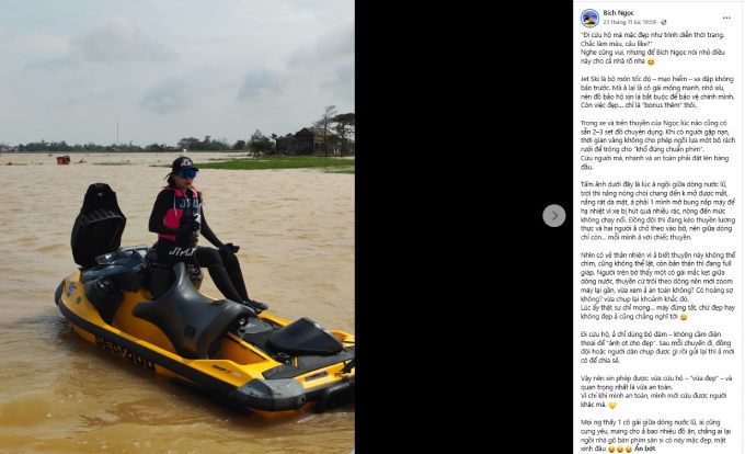 Bích Ngọc chia sẻ dài trên trang cá nhân