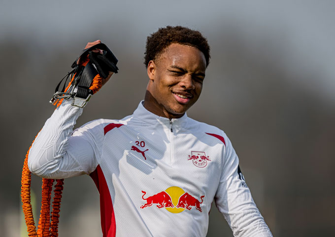Ouedraogo trong màu áo RB Leipzig
