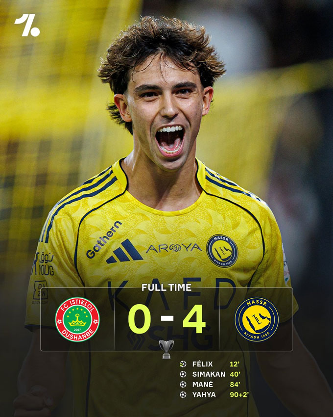 Al Nassr đại thắng Istiklol để chính thức giành vé qua vòng bảng AFC Champions League 2 sớm 1 vòng đấu