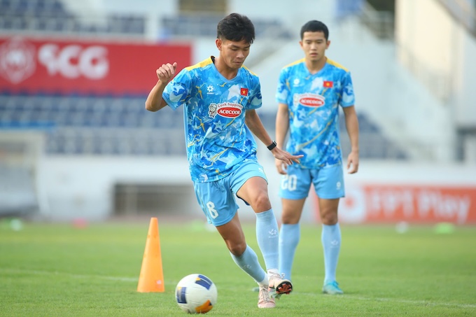 Vĩ Hào trong buổi tập chiều ngày 28/11 - Ảnh: Nguyên Khang