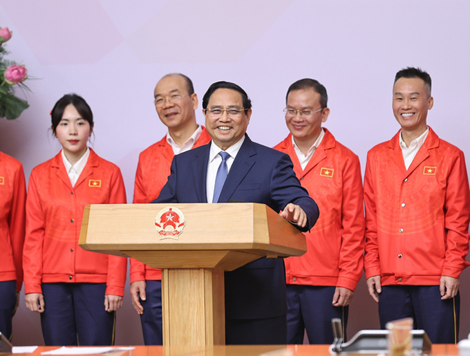 Thủ tướng chúc Đoàn Thể thao Việt Nam thành công tại SEA Games 33 - Ảnh: Chính Phủ 