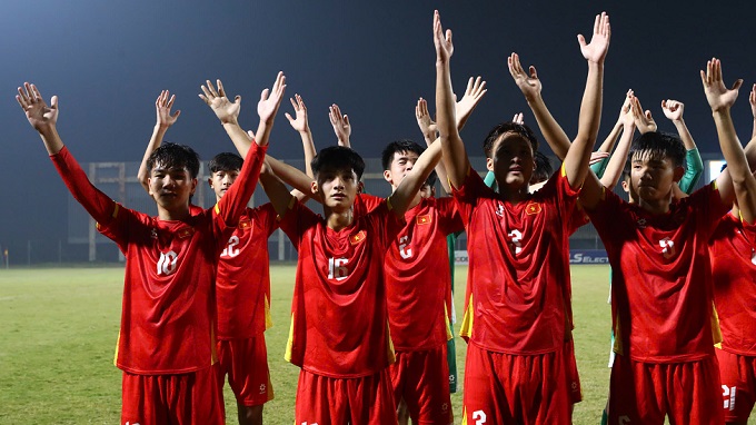 U17 Việt Nam đã giành vé. Ảnh: Đức Cường 