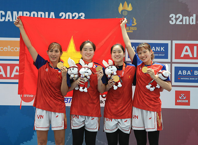 Bóng rổ nữ tin tưởng sẽ có HCV ở nội dung 3x3 - Ảnh: Minh Tuấn 