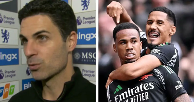 HLV Arteta khá lo lắng về chấn thương của bộ đôi trung vệ trụ cột