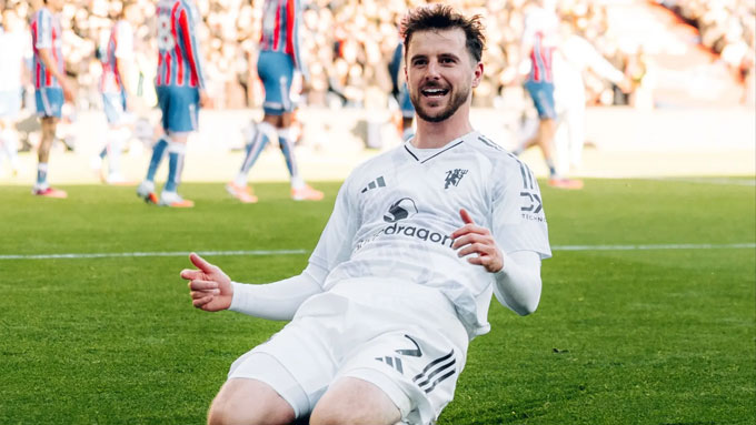 Mount vừa ghi bàn quyết định giúp MU ngược dòng thắng Palace 2-1