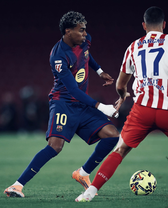 Yamal không có đóng góp nào vào bàn thắng ở trận Barca vs Atletico