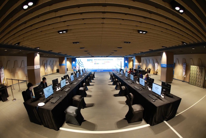 Quang cảnh trung tam báo chí của SEA Games 33. Ảnh: Anh Khoa 