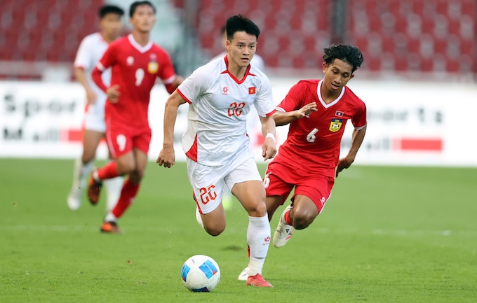 Dù xảy ra một số sai sót từ BTC, nhưng U22 Việt Nam vẫn có trận thắng trước U22 Lào. Ảnh: Đức Cường 