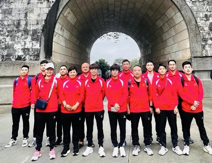 ĐT bóng bàn Việt Nam trong chuyến tập huấn tại Trung Quốc. Ảnh: CTV 