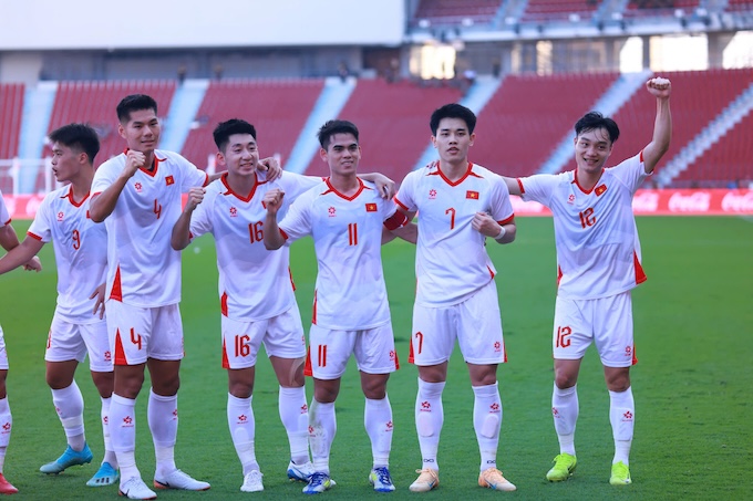 U22 Việt Nam có trận thắng nhọc nhằn trước U22 Lào. Ảnh: Đức Cường