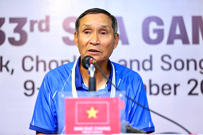 HLV Mai Đức Chung hướng đến trận đấu tiếp theo - Ảnh: VFF