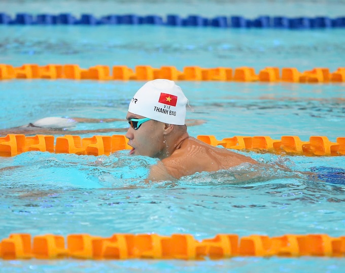 Tay bơi Nguyễn Thành Bảo. Ảnh Nguyên Khang