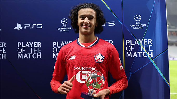 Ayyoub Bouaddi trong màu áo Lille