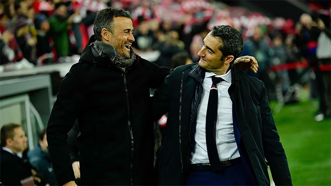 HLV Enrique có thành tích đối đầu nhỉnh hơn Valverde