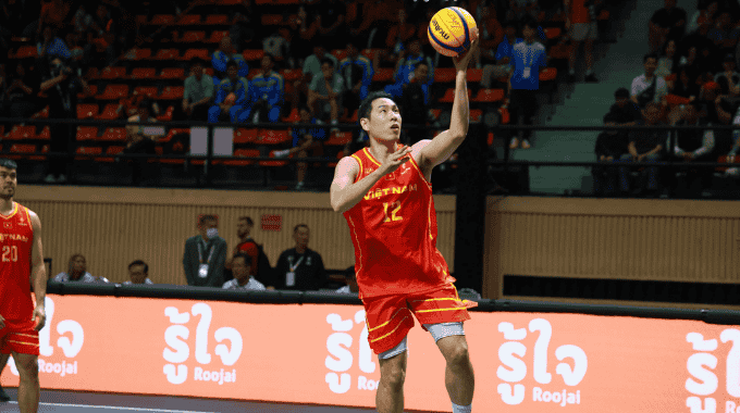 ĐT Bóng rổ nam Việt Nam 3x3 nhận trận thua đầu tiên trước đối thủ mạnh nhất khu vực Tuyển Philippines. - Ảnh: Đức Cường