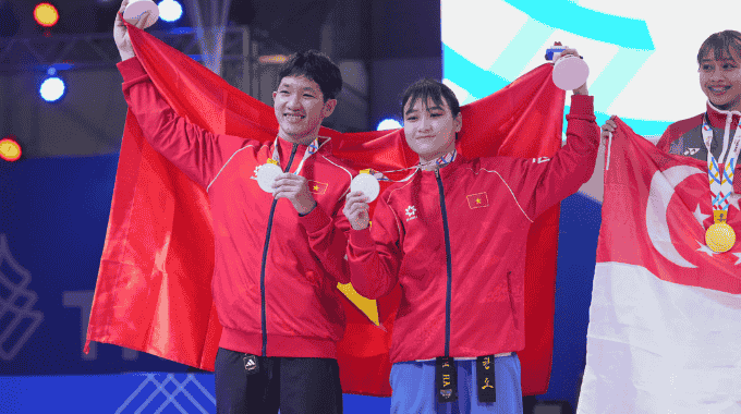 Kháng cáo không thành công taekwondo Việt Nam chấp nhận giành HCB. - Ảnh: Đức Cường