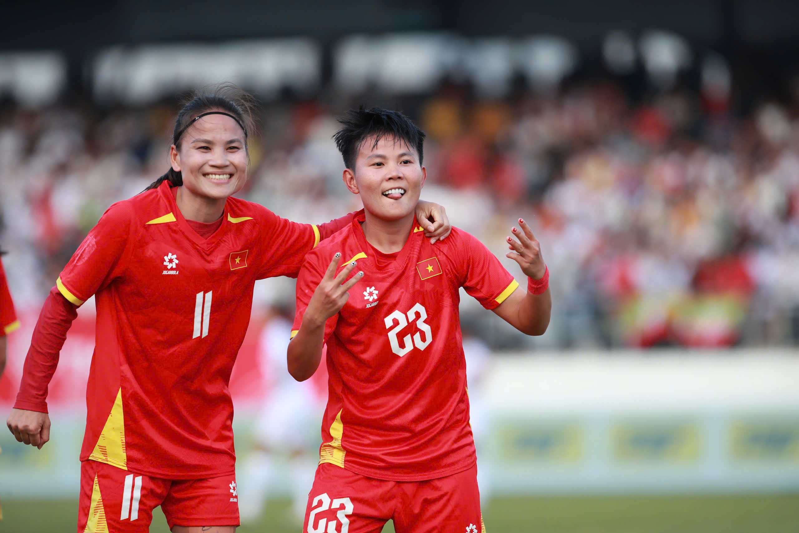 ĐT nữ Việt Nam kết thúc trận đấu ngay trong hiệp 1 - Ảnh: Đức Cường