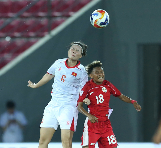 ĐT nữ Việt Nam từng thắng Indonesia 7-0 hồi tháng 8 tại AFF Cup 2025 - Ảnh: Minh Tuấn