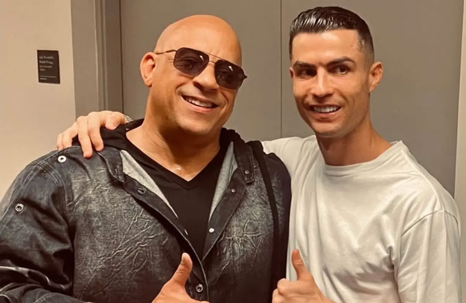 Tài tử Vin Diesel và Ronaldo