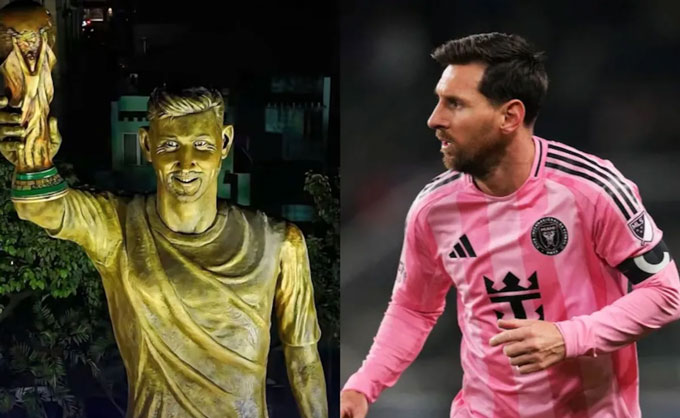Bức tượng khổng lồ mô phỏng Messi tại Ấn Độ