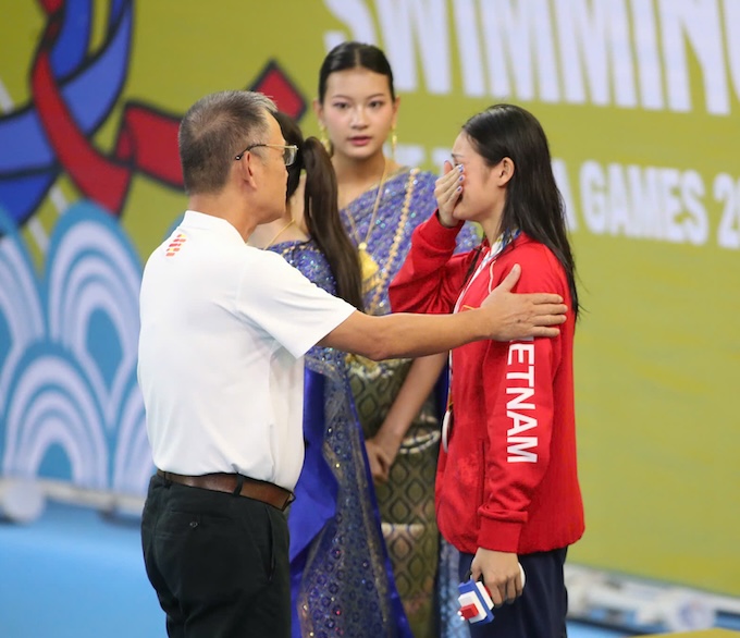 Điều này đã khiến nhiều người bất ngờ, vì thành tích bơi của Tiên khá tốt. Ảnh: Đức Cường