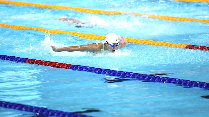 Thành tích 200m và 400m hỗn hợp của Ánh Viên vẫn chưa có người xừng tầm ở Đông Nam Á. Ảnh: Bùi Lượng