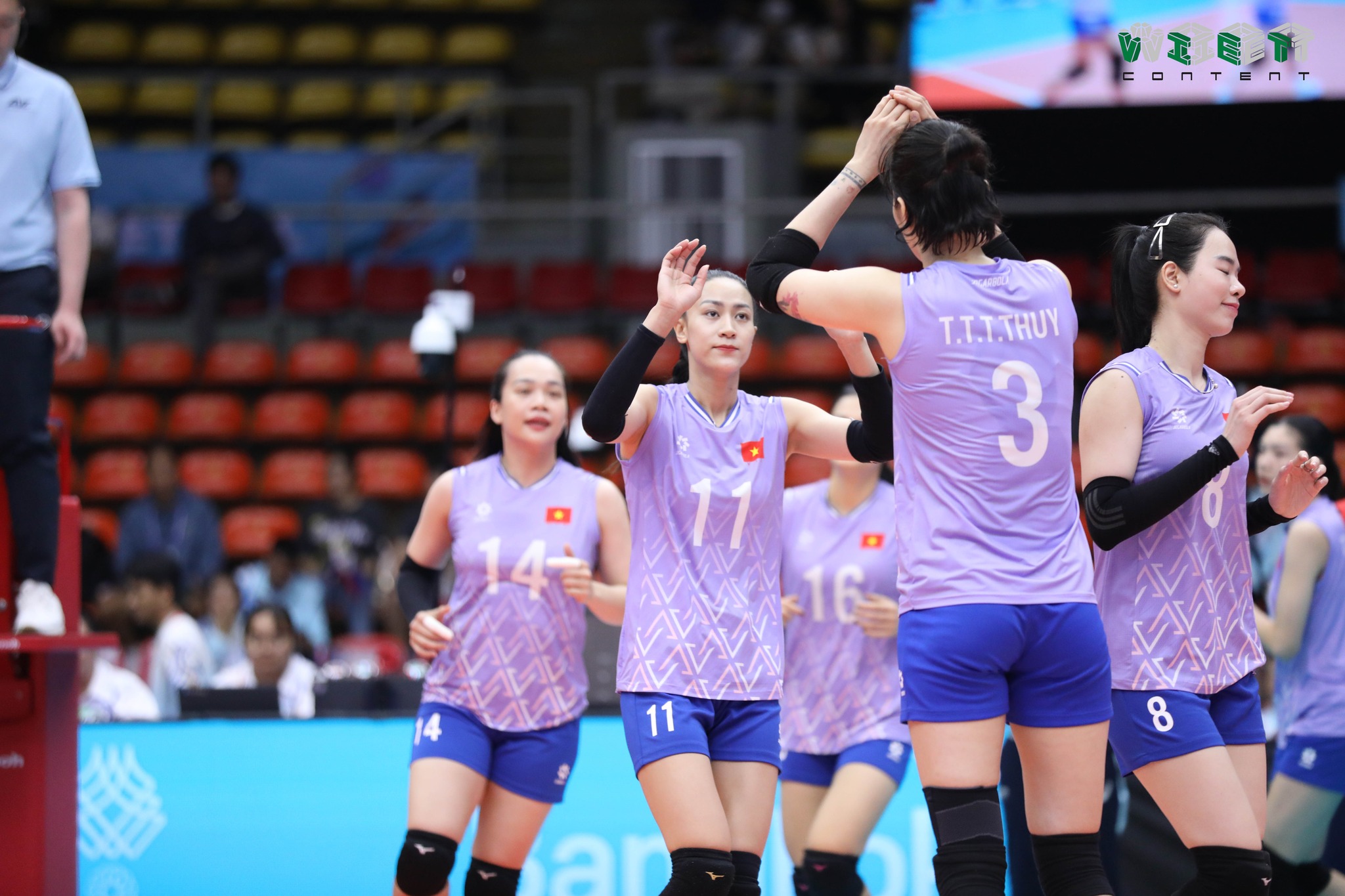 Đội tuyển bóng chuyền nữ Việt quyết tâm giành HCV trước chủ nhà Thái Lan (ảnh: VFV)