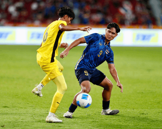 Số 9 Yotsakon có bàn thắng thứ 6 tại SEA Games 33 - Ảnh: Đức Cường