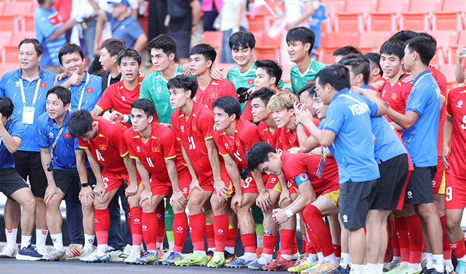 U22 Việt Nam tự tin trước trận chung kết với Thái Lan - Ảnh: Đức Cường 