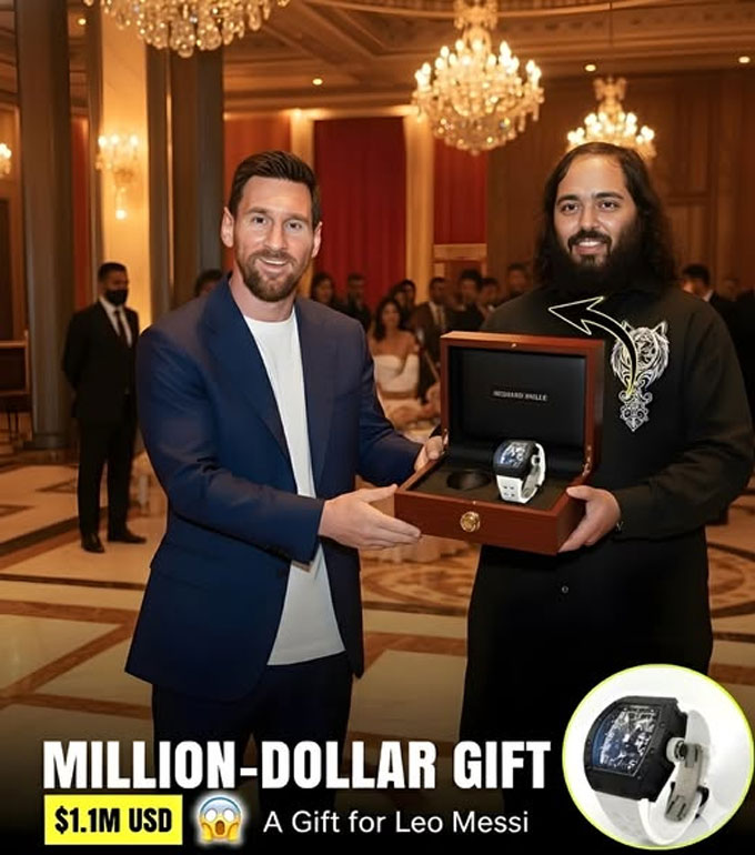Messi được tặng đồng hồ của độc
