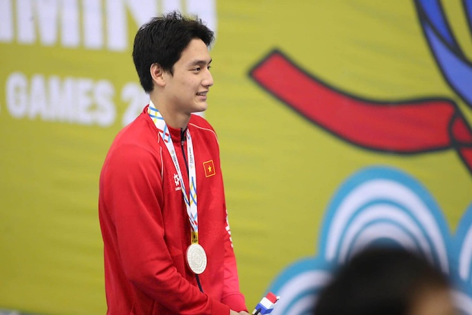 Trần Văn Nguyễn Quốc, một phát hiện mới của bơi Việt Nam. Ảnh: Anh Khoa 